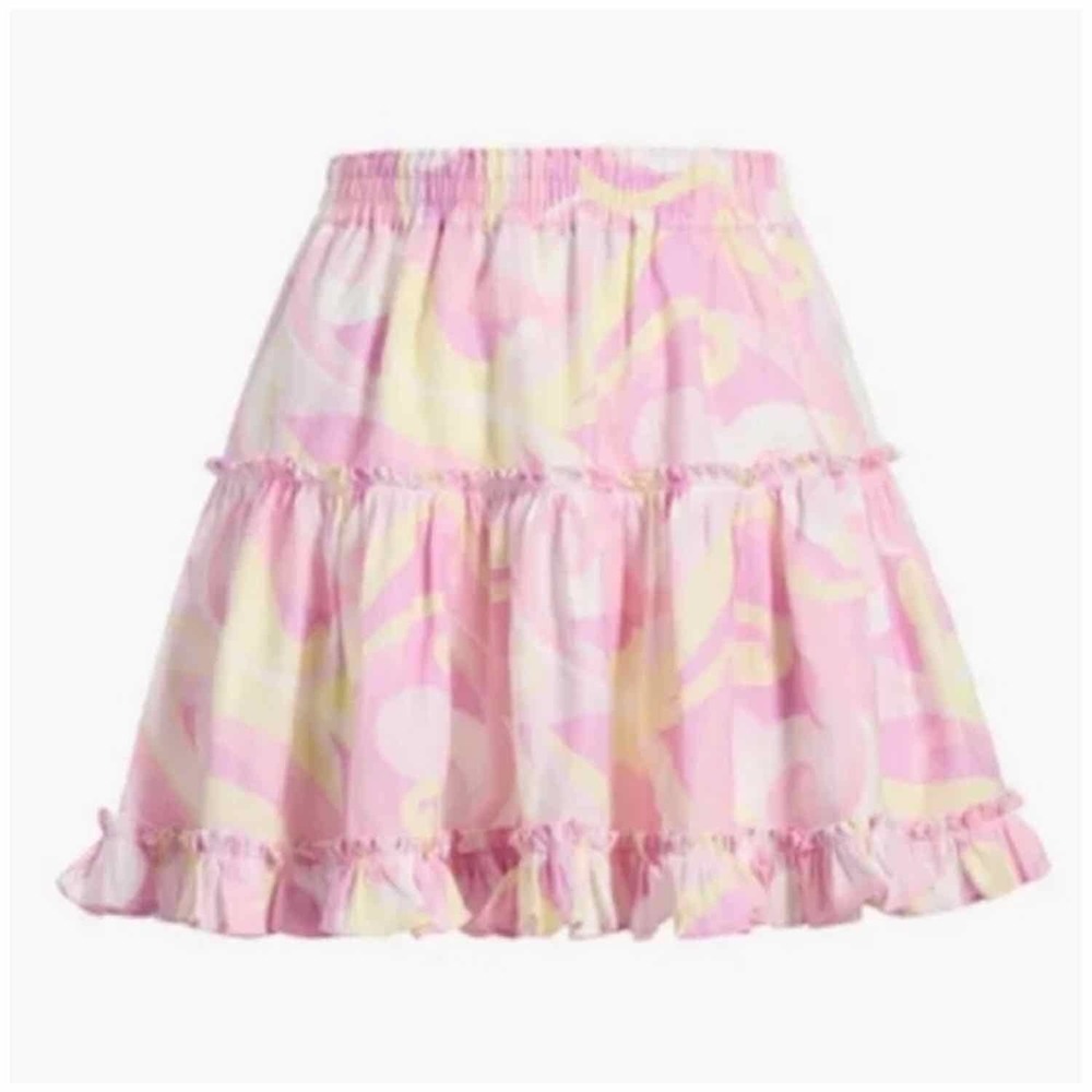 Hill House The Paz Mini Linen Skirt Candy Kaleidoscope Size Medium